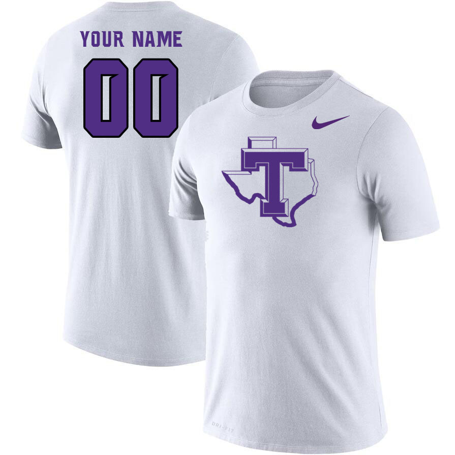 Custom Tarleton State Texans Name And Number College Football T-Shirts-White - Click Image to Close